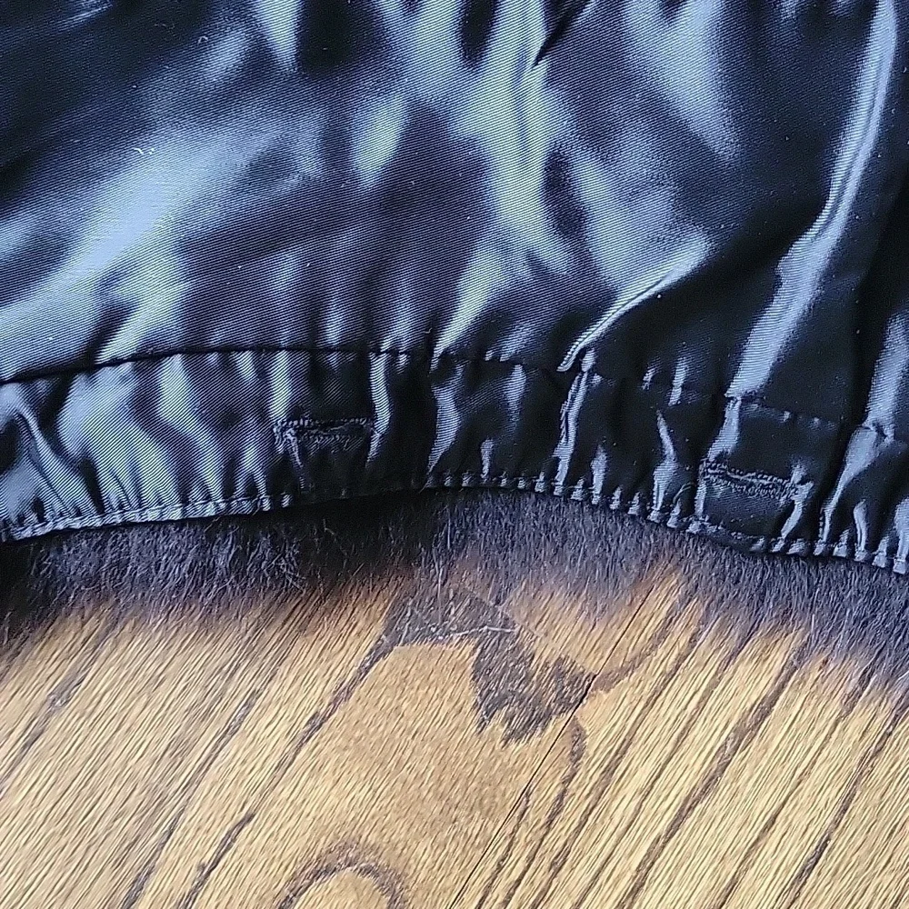 Black Fox Genuine Fur Detachable Jacket Coat Button Collar 23